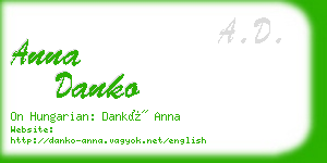 anna danko business card